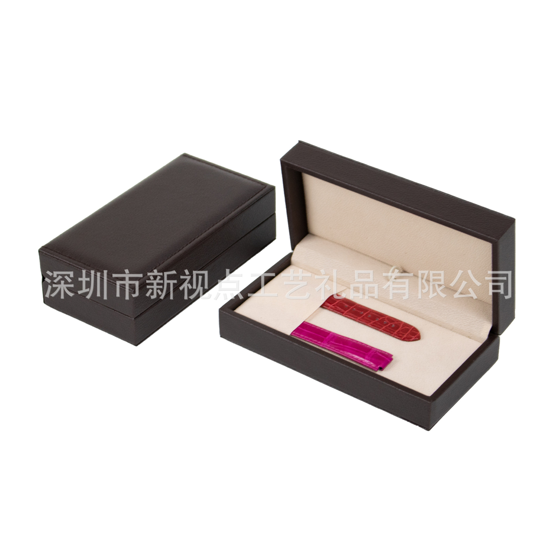卓越品质真皮鳄鱼皮奢品手表带皮革高档包装礼品盒收纳盒定制工厂